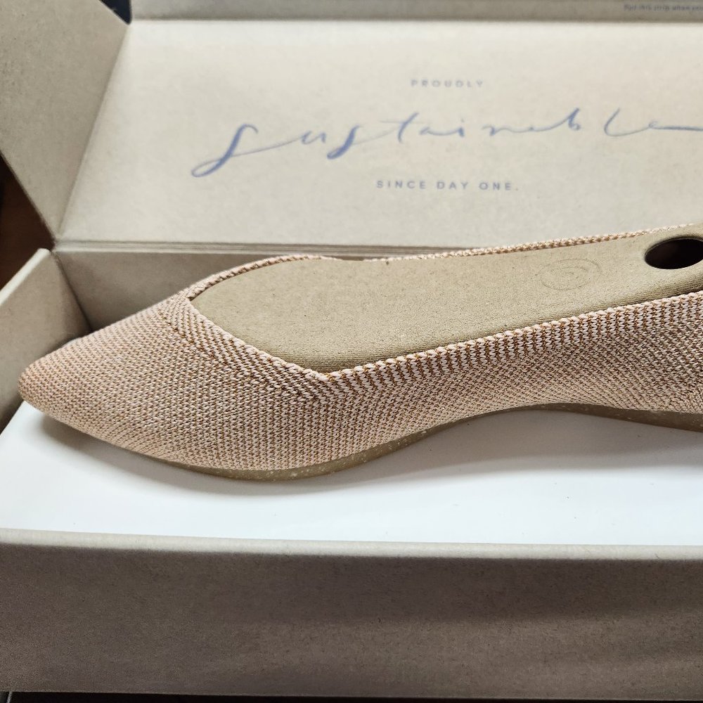 NIB Rothys - Point - Rosé Metallic - Size 8 - Picture 5 of 6